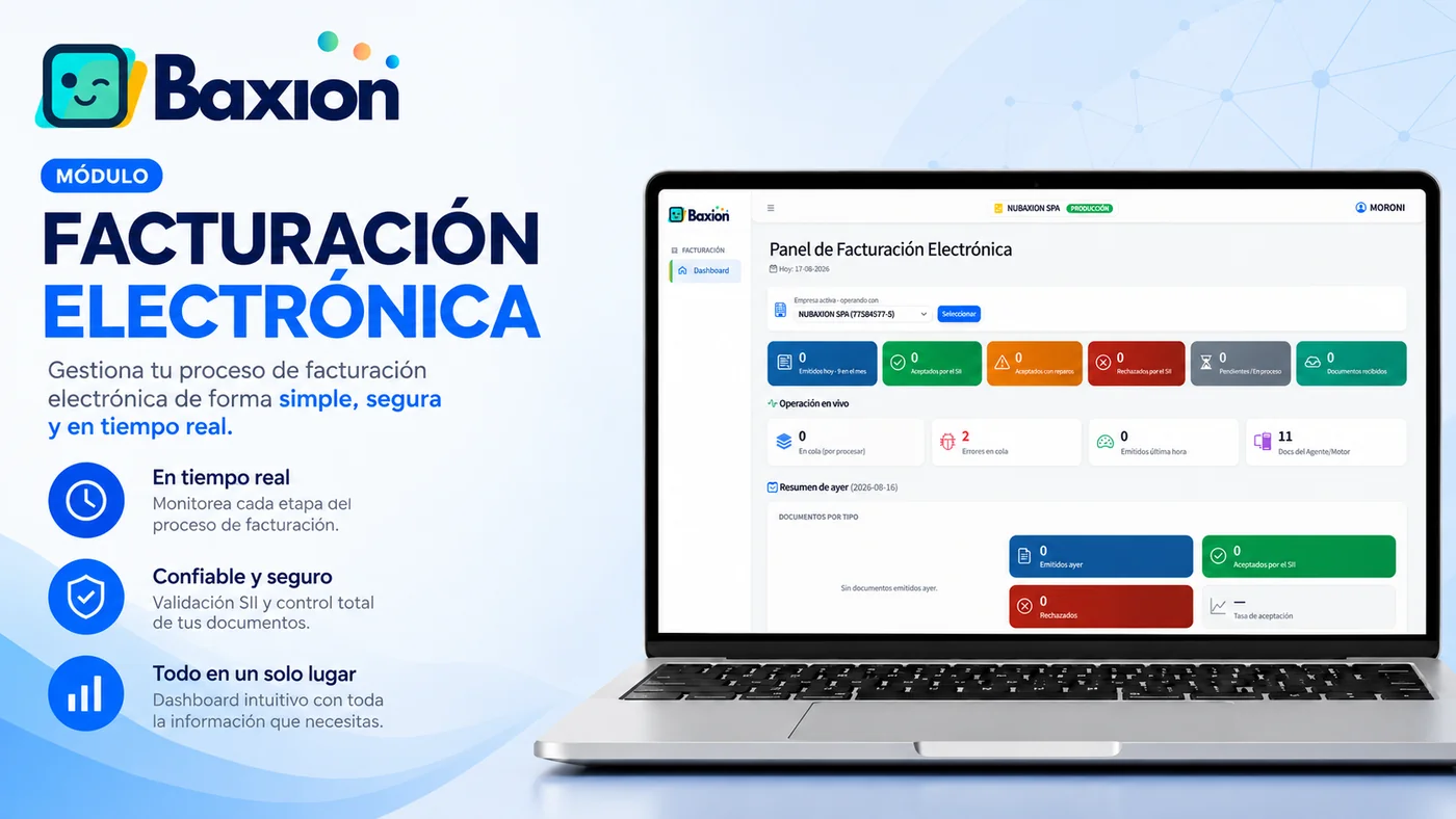 Panel de Baxion Facturación Electrónica